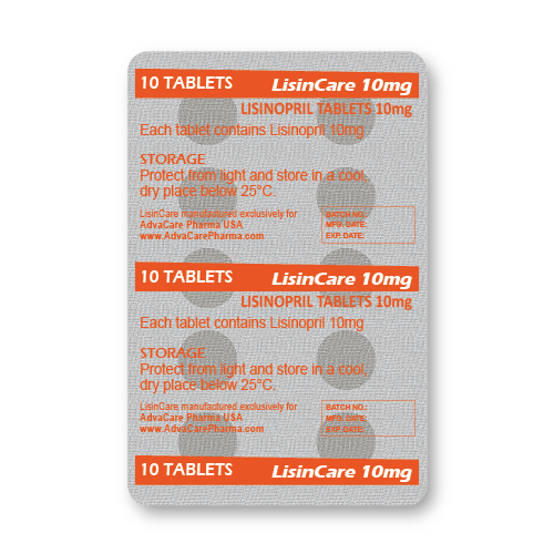 Comprimés de Lisinopril (blister de 10 comprimés)