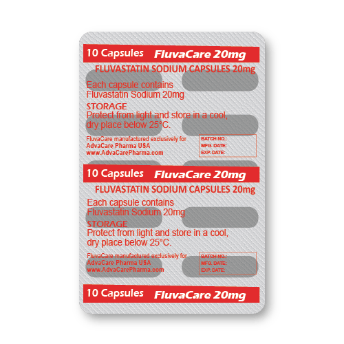 Cápsulas de Fluvastatina Sódica (blíster de 10 cápsulas)