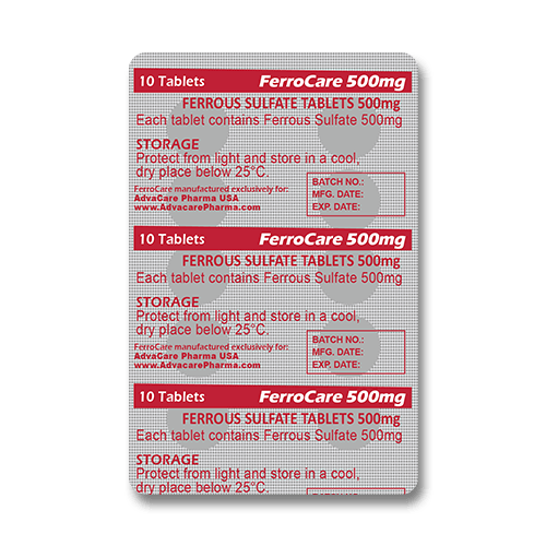 Comprimidos de Sulfato Ferroso (blíster de 10 comprimidos)