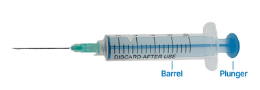Jeringas desechables de 2 piezas