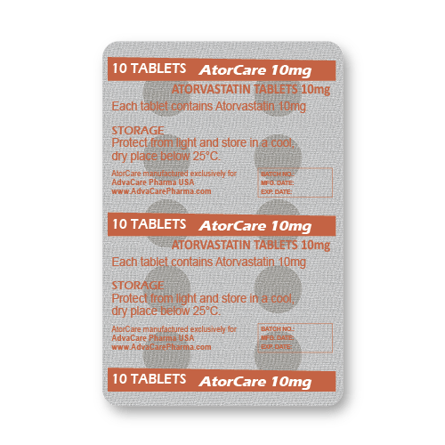 Atorvastatin Tablets (blister of 10 tablets)