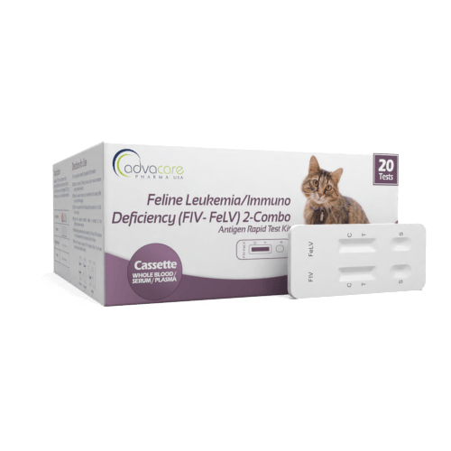 Kit de test combiné FIV FeLV 2 (Leucémie féline / Immunodéficience)