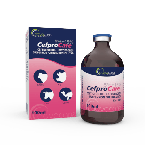 Suspensión de Ceftiofur HCl + Ketoprofeno (1 caja y 1 frasco)