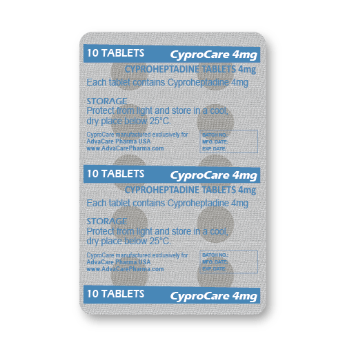 Cyproheptadine Tablets (blister of 10 tablets)