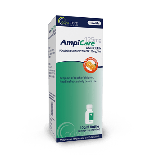 Ampicillin for Oral Suspension (box of 1 bottle)