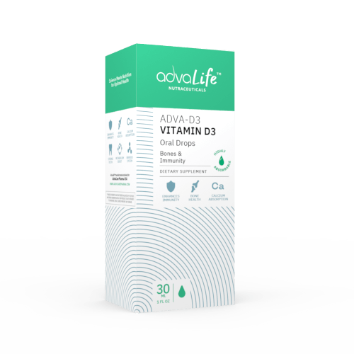 Gotas de vitamina D3 para adultos (caja de frasco)