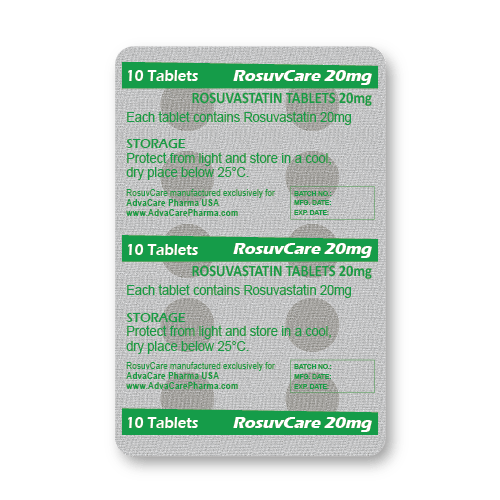 Comprimés de Rosuvastatine (blister de 10 comprimés)