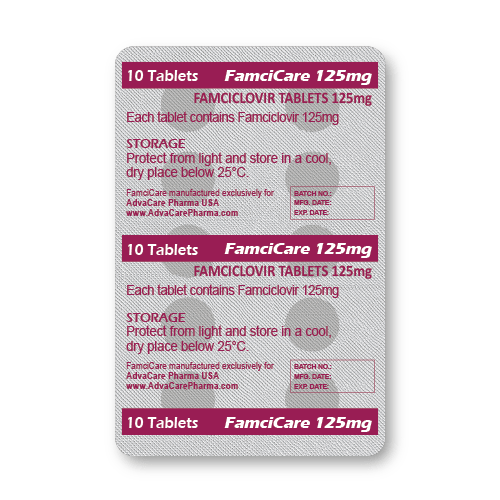 Comprimés de Famciclovir (blister de 10 comprimés)