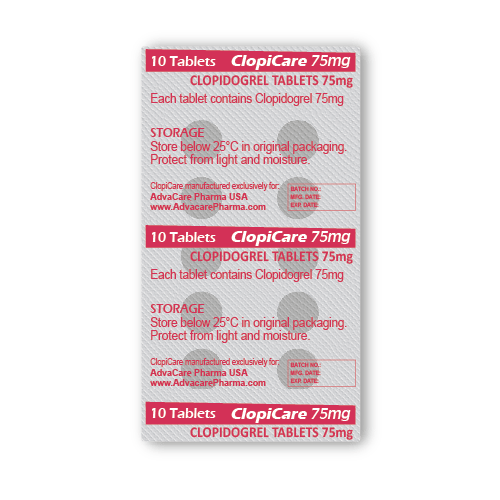 Comprimidos de Clopidogrel (blíster de 10 comprimidos)