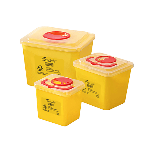 Biohazard Containers (3 pieces of various sizes)