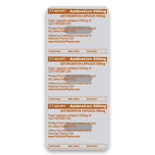 Azithromycin Capsules (blister of 3 capsules)