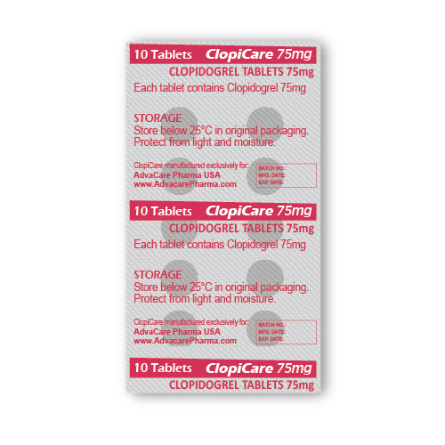 Clopidogrel Tablets (blister of 10 tablets)