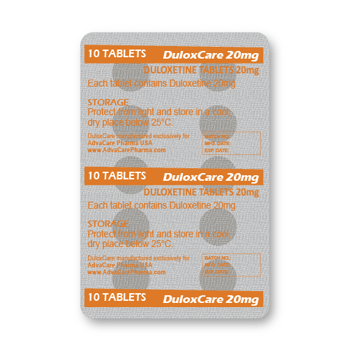 Comprimidos de Duloxetina HCl (blíster de 10 comprimidos)