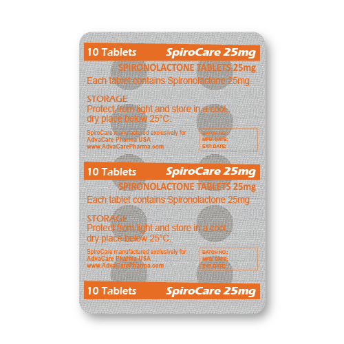 Comprimidos de Espironolactona (blíster de 10 comprimidos)