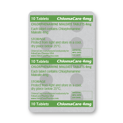 Comprimés de Chlorphénamine (blister de 10 comprimés)