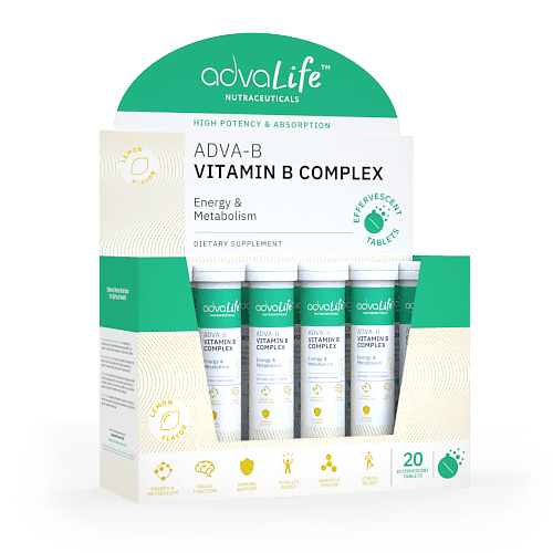 Comprimés Effervescents de Complexe de Vitamine B (boîte de 12 tubes)