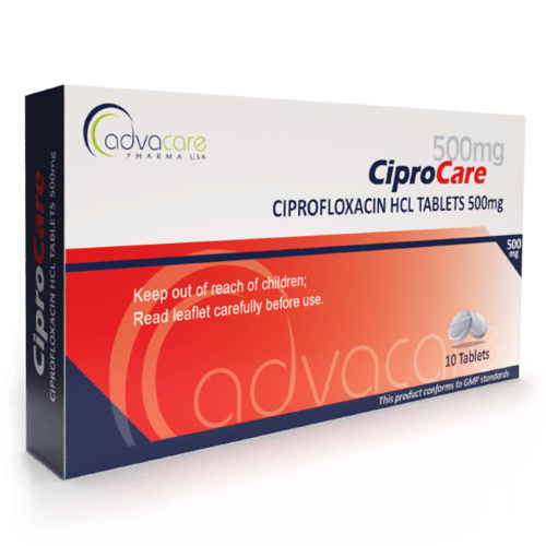 Ciprofloxacin HCl Tablets (box of 10 tablets)