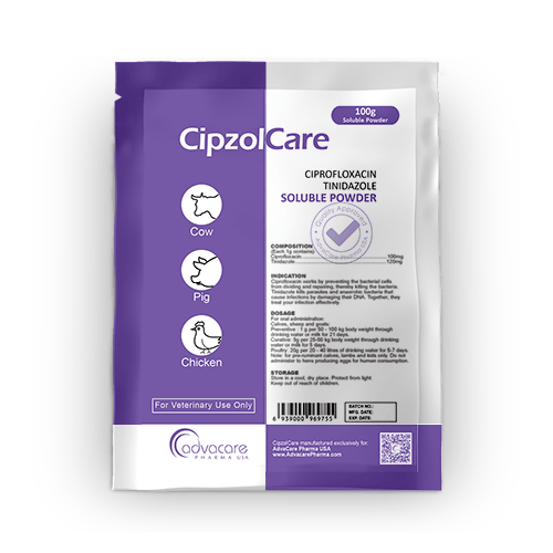 Polvo Soluble de Ciprofloxacina + Tinidazol (1 bolsa)