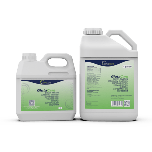 Didecyl Dimethyl Ammonium Chloride + Glutaraldehyde + Formaldehyde + Glyoxal + Isopropanol 99% Disinfectant (1L bottle and 1 gallon bottle)