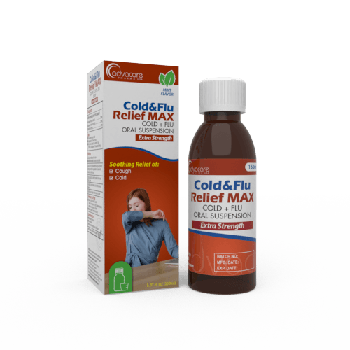 Cold + Flu MAX Oral Suspension (1 box and 1 bottle)