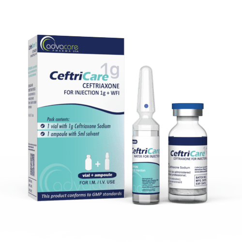 Ceftriaxone Sodium for Injection (1 box, 1 vial and 1 WFI ampoule)