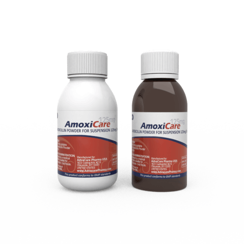 Amoxicilline pour Suspension Orale (1 flacon en plastique blanc et 1 flacon en plastique ambre)