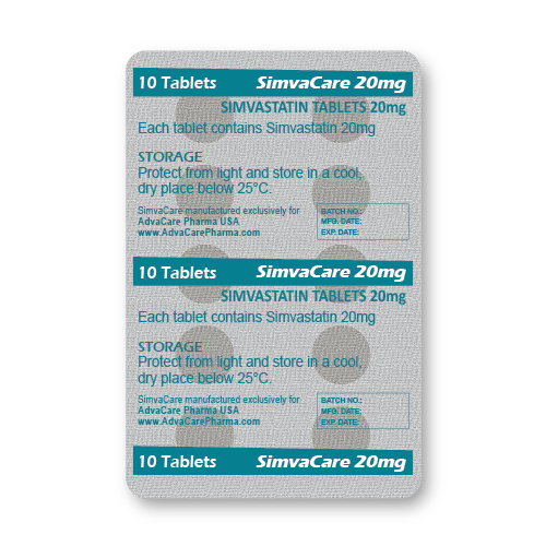 Comprimés de Simvastatine (blister de 10 comprimés)