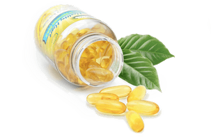 Cápsulas de suplemento de Omega-3 AdvaLife fabricadas por AdvaCare Pharma.