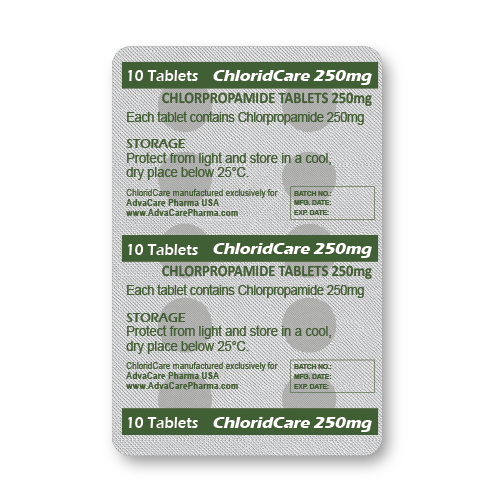 Comprimés de Chlorpropamide (blister de 10 comprimés)