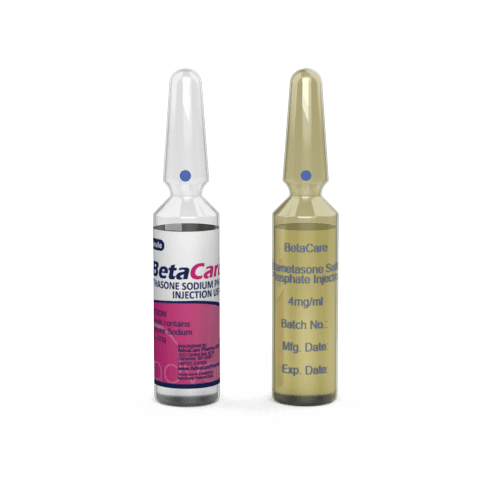 Betamethasone Sodium Phosphate Injection (1 ampoule ceramic printing and 1 ampoule labelling)