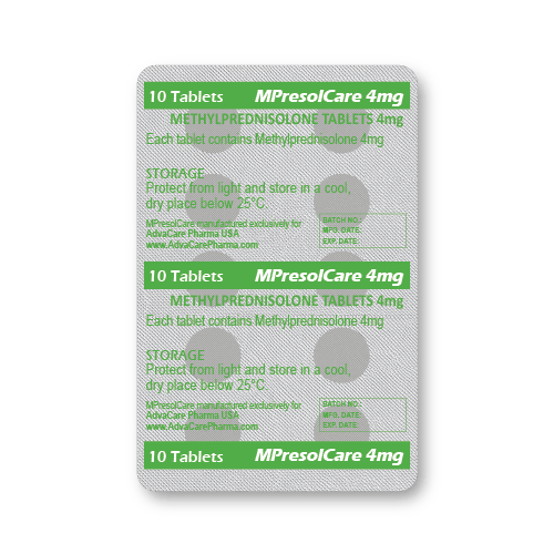 Comprimés de Méthylprednisolone (blister de 10 comprimés)