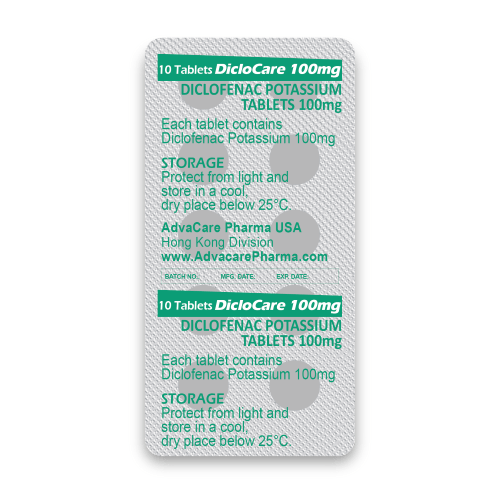 Comprimés de Potassium Diclofénac (blister de 10 comprimés)