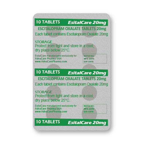 Escitalopram Oxalate Tablets (blister of 10 tablets)