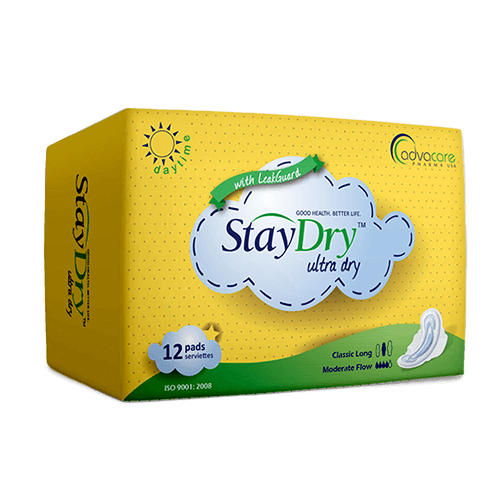 Sanitary Pads Daytime (a PE bag of 12 pieces)