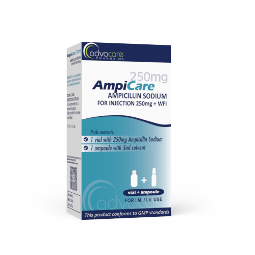 Ampicilline sodique avec eau pour injection (boîte de 1 flacon)