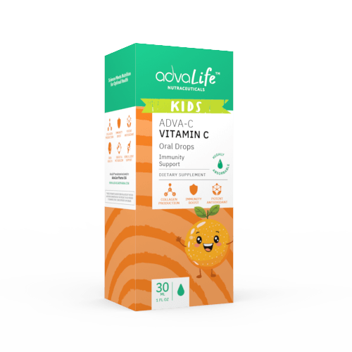 Gotas de vitamina C para niños (caja de frasco)